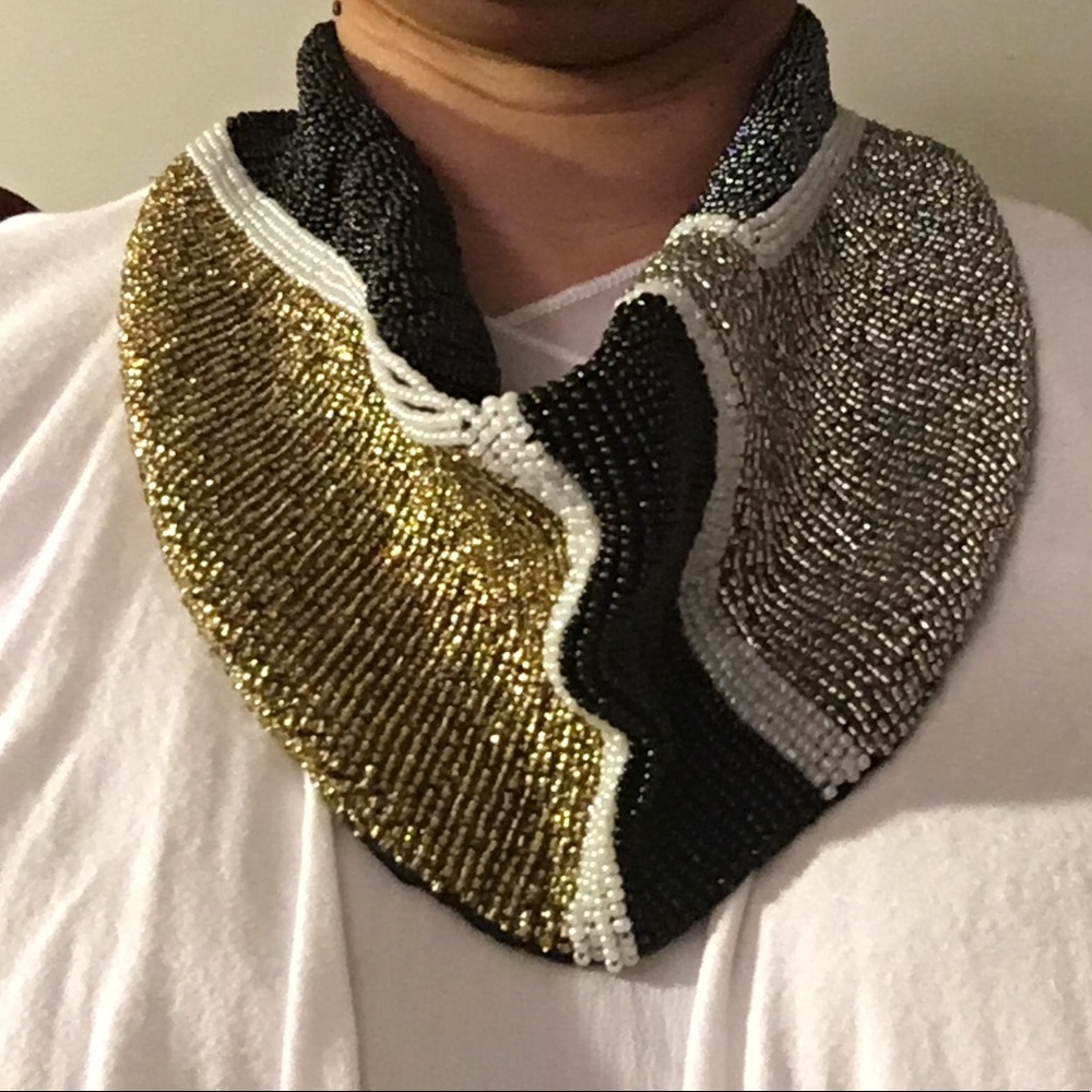 Beaded cowl scarf